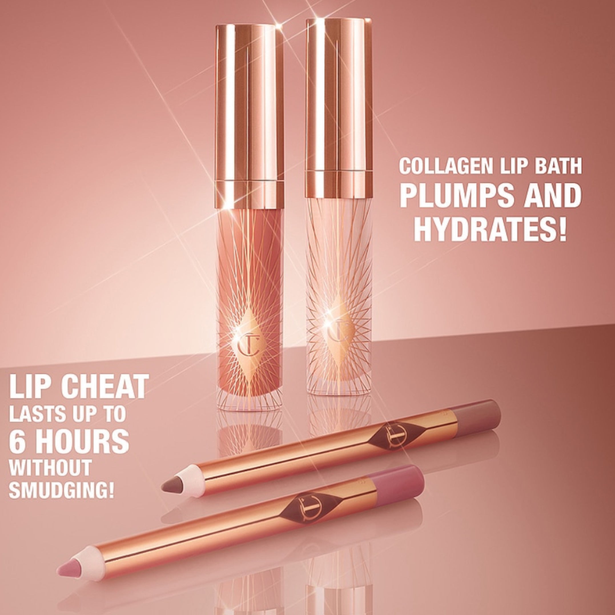 CHARLOTTE TILBURY | Glossy Nude Pink Lip Duo