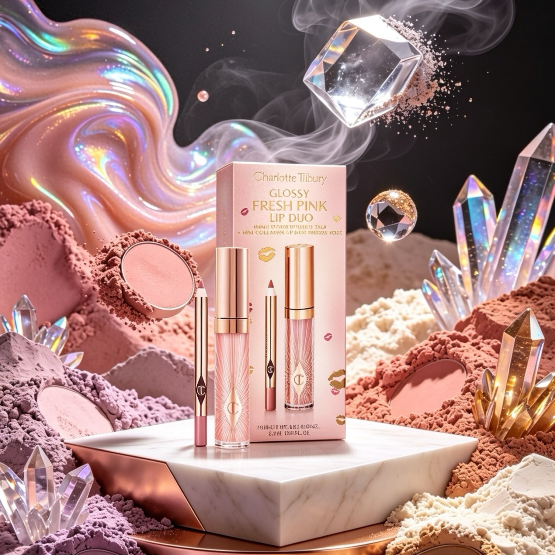 CHARLOTTE TILBURY | Glossy Nude Pink Lip Duo